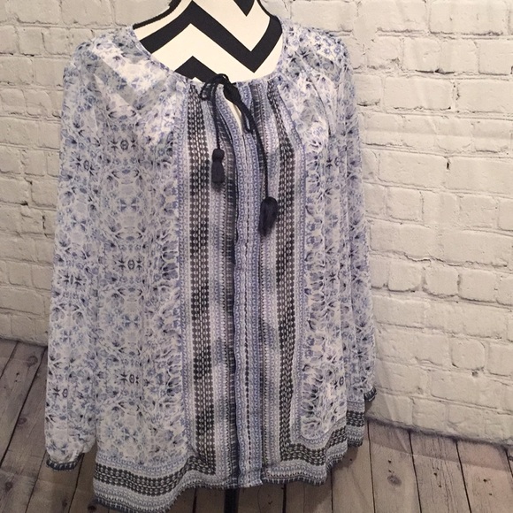 Sheer Lucky Brand Tunic Top - Picture 8 of 8